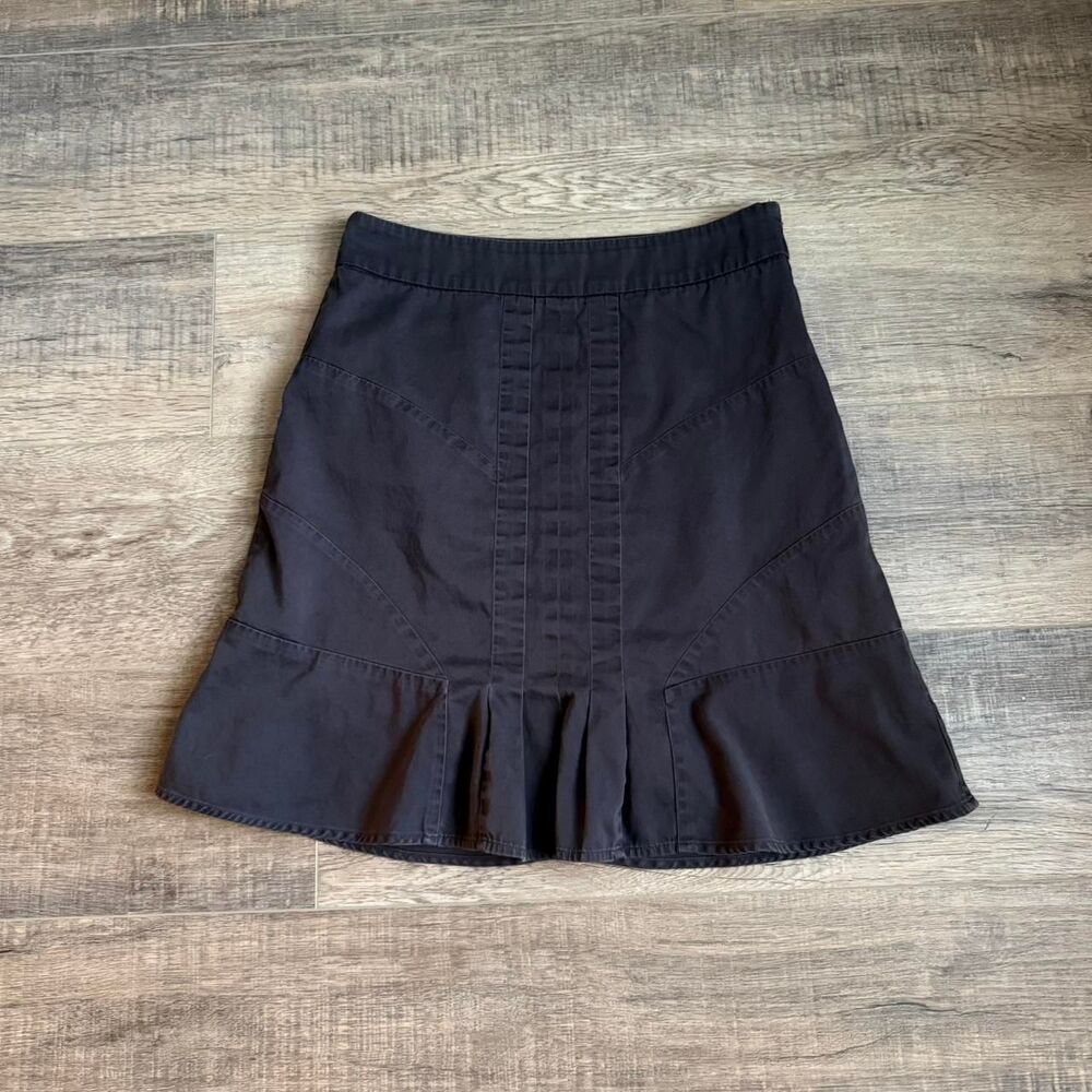 Anthropologie Fei Pleated Preppy Women's Grey Mini Skirt Size 4